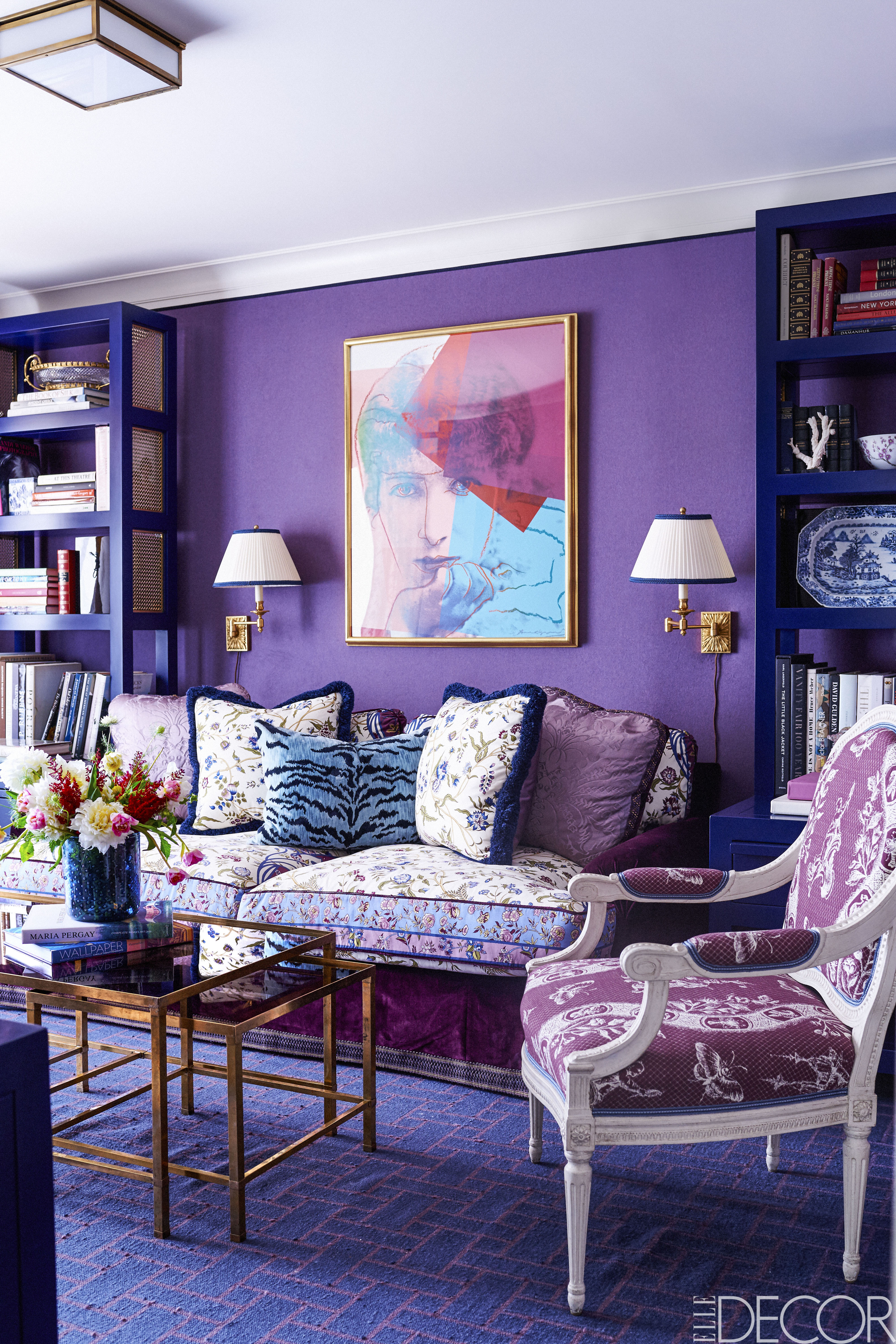 Purple Accent Walls In Living Room   Living Room : Home Decorating