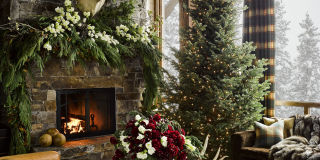 Montana christmas home living room